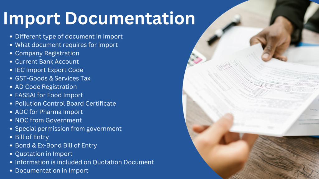 Import procedures and documentations​