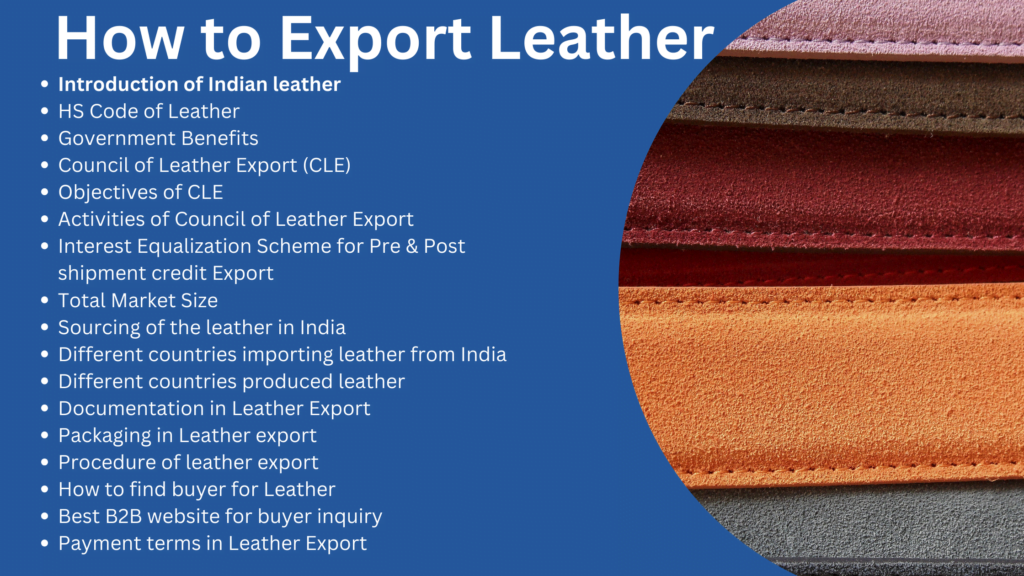 How to export leather goods from India